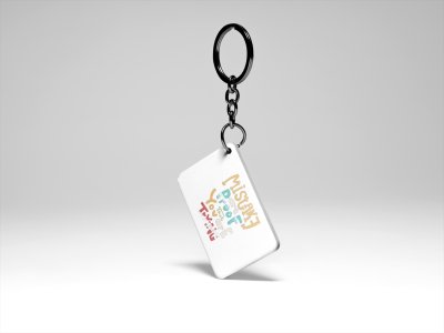 Mistake Are Proof That You Are Trying- acryllic printed white keychains/ keyrings for bollywood lover people(Pack Of 2)