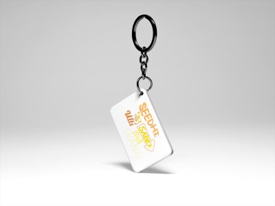 Seedhi Baat- acryllic printed white keychains/ keyrings for bollywood lover people(Pack Of 2)