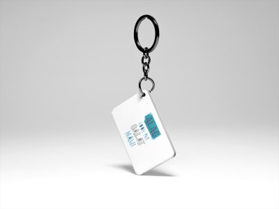 Alag Hoon Par Galat Nahi - acryllic printed white keychains/ keyrings for bollywood lover people(Pack Of 2)