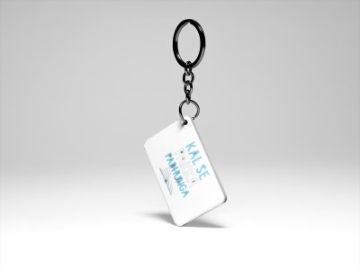 Kal Se Pakka Padhunga- acryllic printed white keychains/ keyrings for bollywood lover people(Pack Of 2)
