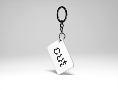 Out acryllic printed white keychains/ keyrings for bollywood lover people(Pack Of 2)