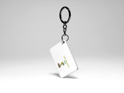 Lets Have Some Fun acryllic printed white keychains/ keyrings for bollywood lover people(Pack Of 2)