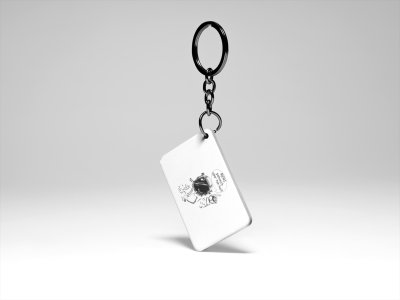 Meri Pahunch Upar Tak Hai acryllic printed white keychains/ keyrings for bollywood lover people(Pack Of 2)