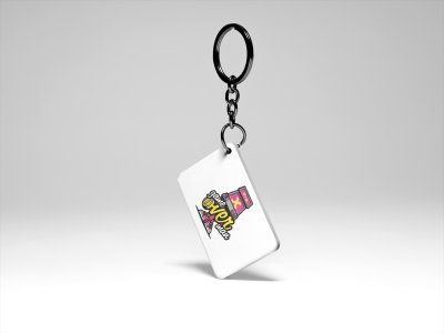 Game Over acryllic printed white keychains/ keyrings for bollywood lover people(Pack Of 2)