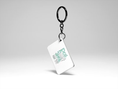 Roll Kar Jhol Mat Kar acryllic printed white keychains/ keyrings for bollywood lover people(Pack Of 2)
