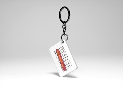 Never acryllic printed white keychains/ keyrings for bollywood lover people(Pack Of 2)