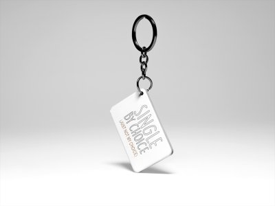Shanti acryllic printed white keychains/ keyrings for bollywood lover people(Pack Of 2)