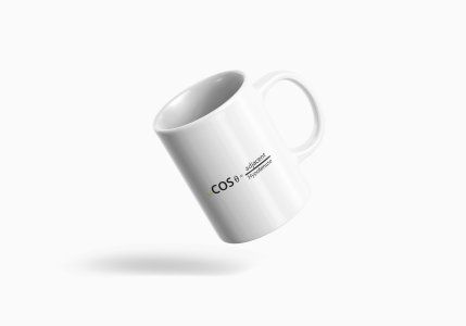 Cos thita= Adjacent/Hypotenuse  - formula themed printed ceramic white coffee and tea mugs/ cups for maths lovers