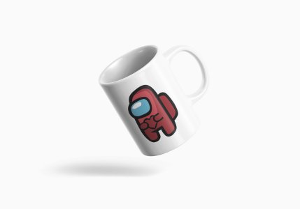 Baby red game man (Front side) - animation themed printed ceramic white coffee and tea mugs/ cups for animation lovers
