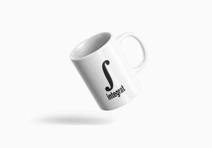 Integrat  - formula themed printed ceramic white coffee and tea mugs/ cups for maths lovers