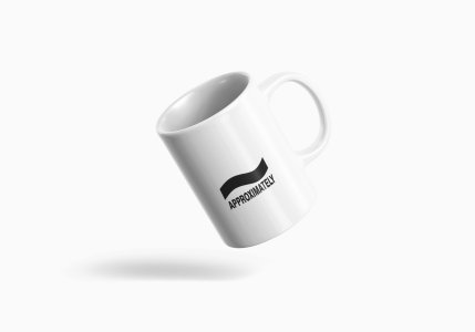 Approximately- formula themed printed ceramic white coffee and tea mugs/ cups for maths lovers