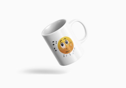 Remembering Music Emoji- emoji printed ceramic white coffee and tea mugs/ cups for emoji lover people