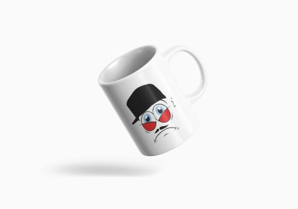 Charlie Chaplin Emoji - emoji printed ceramic white coffee and tea mugs/ cups for emoji lover people