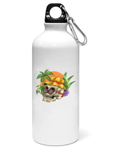 Skull in holiday - Printed Sipper Bottles For Animation Lovers