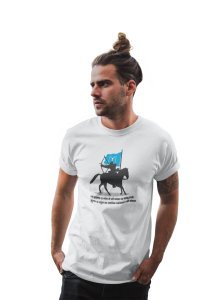Halat-E-Jung - White - The Ertugrul Ghazi - 100% cotton t-shirt for Men with soft feel and a stylish cut