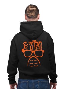 Gym Above Glasses & Six Pack Abs printed artswear black hoodies for winter casual wear specially for Men