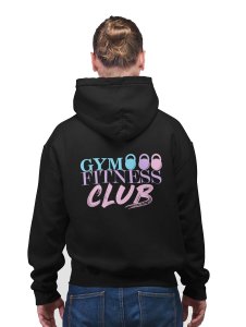 Gym Fitness Club Text printed artswear black hoodies for winter casual wear specially for Men