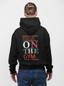 Focus On The Gym printed artswear black hoodies for winter casual wear specially for Men