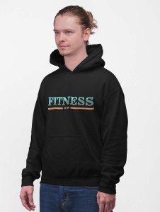 Fitness Text printed activewear black hoodies for winter casual wear specially for Men