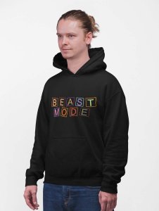 Beast Mode printed black hoodies for winter casual wear specially for Men