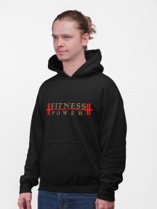 Fitness Power (Brown)printed artswear black hoodies for winter casual wear specially for Men