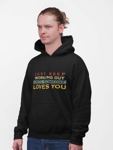 Working Out Until (Colourful text)printed artswear black hoodies for winter casual wear specially for Men