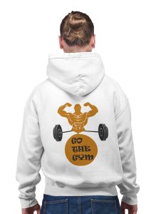 The Gym printed artswear white hoodies for winter casual wear specially for Men