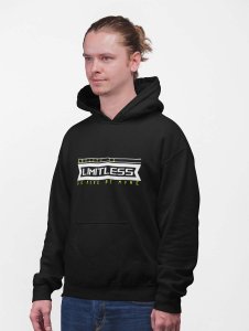 Ability Is Limitless printed black hoodies for winter casual wear specially for Men