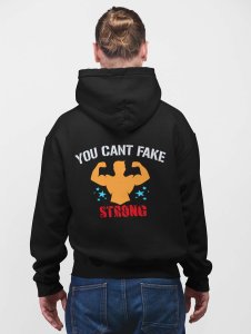 You Can't Fake, Strong printed artswear black hoodies for winter casual wear specially for Men