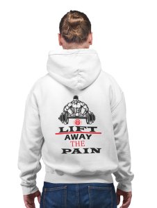 Lift Away The Pain printed artswear white hoodies for winter casual wear specially for Men