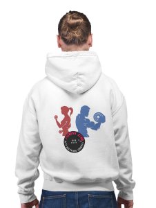 Fitness Club, Good Health On  printed artswear white hoodies for winter casual wear specially for Men