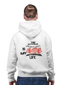 The Gym Is My Life, Don't Sit, Get Fit printed artswear white hoodies for winter casual wear specially for Men
