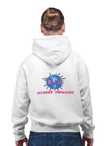 Gym, Fitness Healthy printed artswear white hoodies for winter casual wear specially for Men