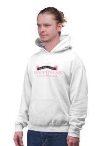 The First Time, Happiness Is Good Health printed artswear white hoodies for winter casual wear specially for Men