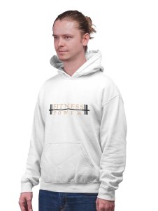 Fitness Gym Power Orange And Yellow Text printed artswear white hoodies for winter casual wear specially for Men