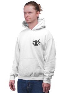 Make Muscles, Not Excuses Text printed artswear white hoodies for winter casual wear specially for Men