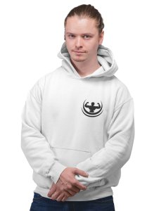 Your Workout Is My Warm-Up Text printed artswear white hoodies for winter casual wear specially for Men