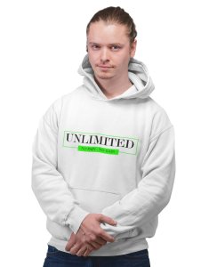 Unlimited Inside The Box, (Black & Green)printed activewear white hoodies for winter casual wear specially for Men