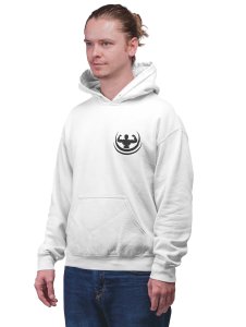 Wake Up, Beauty printed activewear white hoodies for winter casual wear specially for Men