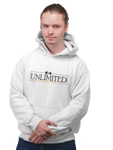 Health and Fitness, (BG Orange) printed activewear white hoodies for winter casual wear specially for Men