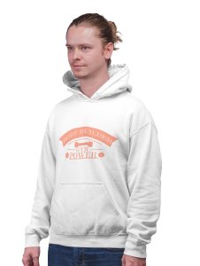 Body Builder, Gym Power,(BG Orange) printed artswear white hoodies for winter casual wear specially for Men