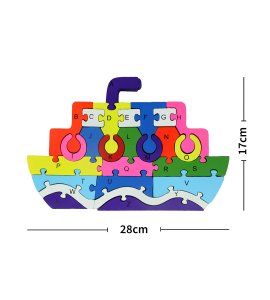 Ship based wooden multicolour puzzle game/ riddle game set specially made for kids