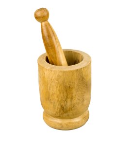 Black Pepper masher/mortar and pestle/okhal and moosal for kitchen (white)
