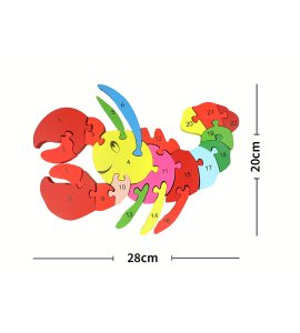 Crab based wooden multicolour puzzle game/ riddle game set specially made for kids