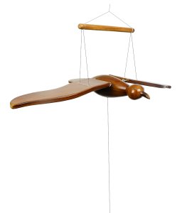 Wooden glossy hanging sparrow chime for home and balcony decor