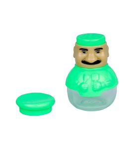 Salt and pepper shaker/ container with green lids for kitchen(pack of 2)