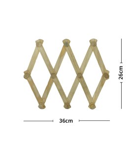 Eco-friendly wooden cloth hanger with convenient circle hooks for home & door walls