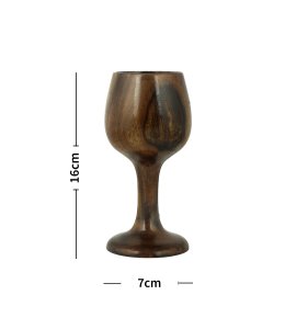 Goblet handcrafted wooden wine glass/ toasting glass/ Champagne glass for decorative purpose (Set of 2)