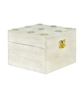 Wooden white decorative handcrafted jewellery box/ royal storage box/ trinklet keeper specially for women (Set of 3)