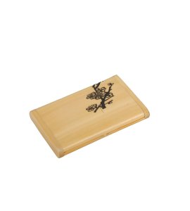 Pocket wooden miniature mirror vintage product with a wooden comb for ladies